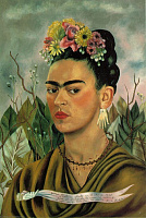 "Автопортрет, посвященный доктору Элоессеру", Фрида Кало, 1940 г.