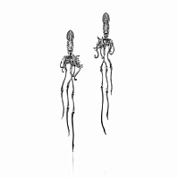 Длинные серебряные серьги ELEPHANT EARRINGS Длинные серебряные серьги ELEPHANT EARRINGS