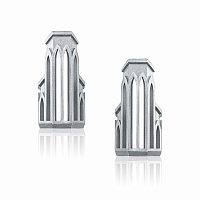 Парные серьги из серебра BADGIR