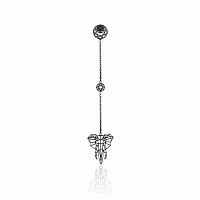 Дизайнерская серебряная моносерьга NANO ELEPHANT